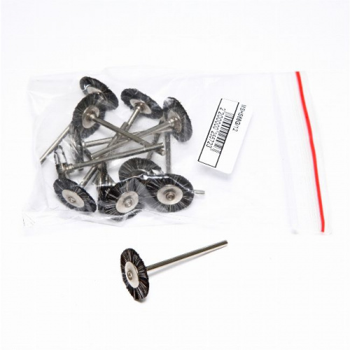 Щёточка Songjiang Sheshan натуральная щетина, серая, мягкая, диаметр 18мм, 12шт. от магазина Stom-Prof