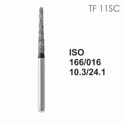 Бор алмазный MANI TF-11SC по ISO 166, конус ,016 х 10.3 х 24.1 мм, зернистость SC, 5 штук от магазина Stom-Prof