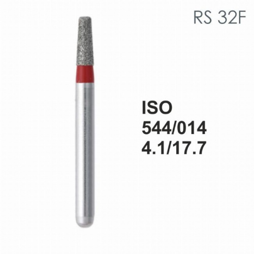 Бор алмазный MANI RS-32F по ISO 544, конус ,014 х 4.1 х 17.7 мм, зернистость F, 5 штук от магазина Stom-Prof