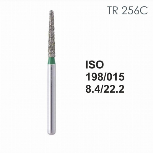 Бор алмазный MANI TR-256C по ISO 198, конус ,015 х 8.4 х 22.2 мм, зернистость C, 5 штук от магазина Stom-Prof