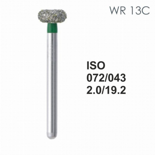 Бор алмазный MANI WR-13C по ISO 072, колесо ,043 х 2.0 х 19.2 мм, зернистость C, 5 штук от магазина Stom-Prof