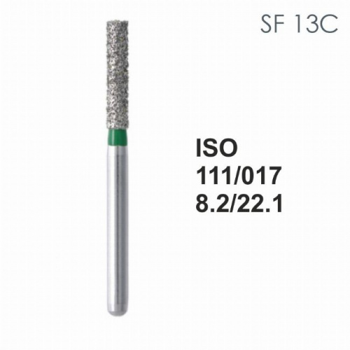 Бор алмазный MANI SF-13C по ISO 111, цилиндр ,017 х 8.2 х 22.1 мм, зернистость C, 5 штук от магазина Stom-Prof