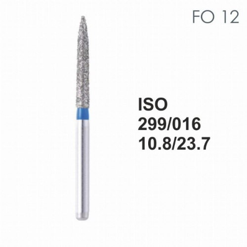 Бор алмазный MANI FO-12 по ISO 299, торпеда ,016 х 10.8 х 23.7 мм, зернистость S, 5 штук от магазина Stom-Prof