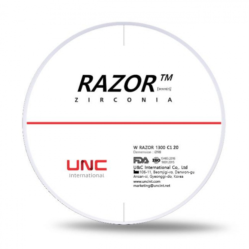 картинка Диск циркониевый Razor 1300, размер 98х20мм, оттенок C1, однослойный UNC Everest Multilayer от магазина Stom-Prof