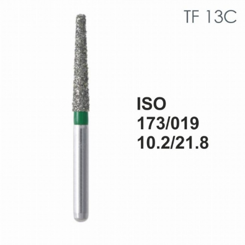 Бор алмазный MANI TF-13C по ISO 173, конус ,019 х 10.2 х 21.8 мм, зернистость C, 5 штук от магазина Stom-Prof