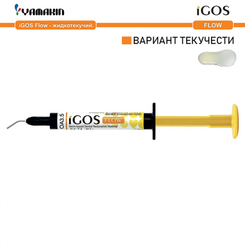 Композит пломбировочный iGOS Flow, оттенок: OA3.5, масса 4г (2мл) от магазина Stom-Prof