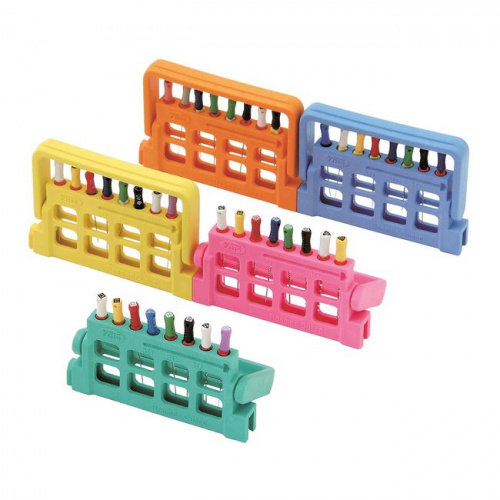 Подставка 08431 для ручных и машинных эндодонтических инструментов, на 8 инструментов, жёлтая от магазина Stom-Prof