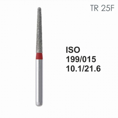 Бор алмазный MANI TR-25F по ISO 199, конус ,015 х 10.1 х 21.6 мм, зернистость F, 5 штук от магазина Stom-Prof