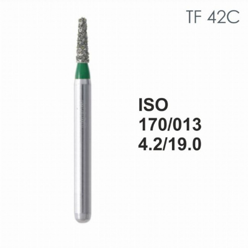 Бор алмазный MANI TF-42C по ISO 170, конус ,013 х 4.2 х 19.0 мм, зернистость C, 5 штук от магазина Stom-Prof
