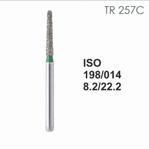 Бор алмазный MANI TR-257C по ISO 198, конус ,014 х 8.2 х 22.2 мм, зернистость C, 5 штук от магазина Stom-Prof