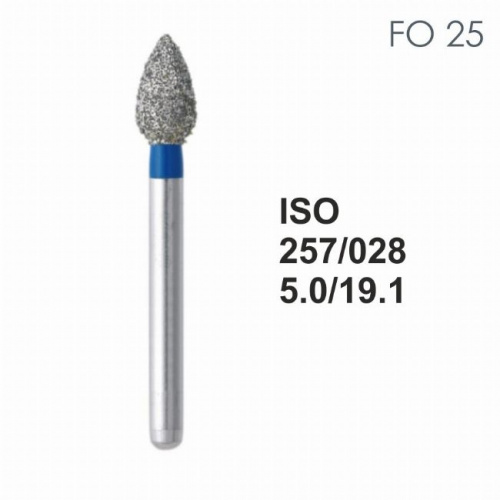 Бор алмазный MANI FO-25 по ISO 257, почка ,028 х 5.0 х 19.1 мм, зернистость S, 5 штук от магазина Stom-Prof