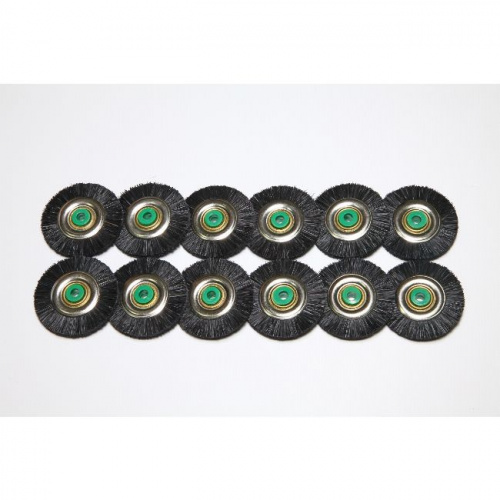 Щётка для шлифмотора натуральная щетина, черная жесткая, диаметр 4,2см, 12шт. от магазина Stom-Prof