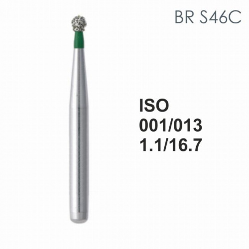 Бор алмазный MANI BR-S46C по ISO 001, шар, 013 х 1.1 х 16.7 мм, зернистость C, 5 штук от магазина Stom-Prof
