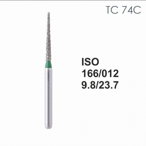 Бор алмазный MANI TC-74C по ISO 166, конус ,012 х 9.8 х 23.7 мм, зернистость C, 5 штук от магазина Stom-Prof