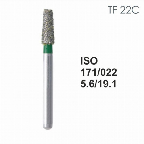Бор алмазный MANI TF-22C по ISO 171, конус ,022 х 5.6 х 19.1 мм, зернистость C, 5 штук от магазина Stom-Prof