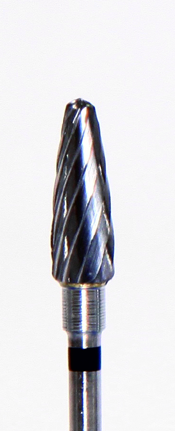 Фреза ATRI ТВС F040SSC, конус закругленный, 4мм, одинарная насечка, суперкрупная абразивн. от магазина Stom-Prof