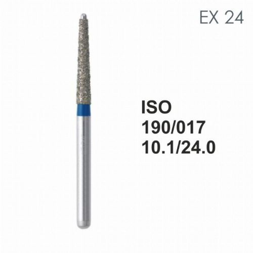 Бор алмазный MANI EX-24 по ISO 190, конус ,017 х 10.1 х 24.0 мм, зернистость S, 5 штук от магазина Stom-Prof
