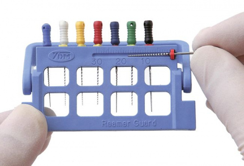 Подставка 08431 для ручных и машинных эндодонтических инструментов, на 8 инструментов, жёлтая от магазина Stom-Prof