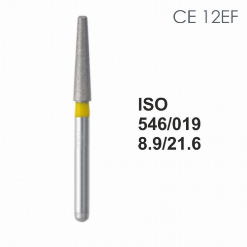 Бор алмазный MANI CE-12EF по ISO 546, конус,019 х 8.9 х 21.6 мм, зернистость EF, 5 штук от магазина Stom-Prof