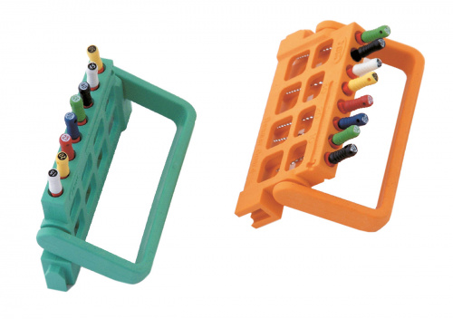 Подставка 08431 для ручных и машинных эндодонтических инструментов, на 8 инструментов, жёлтая от магазина Stom-Prof