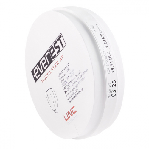 Диск циркониевый Everest Multilayer AT, многослойный, размер 98х25мм, оттенок C3, UNC Inc (Корея) UNC Everest Multilayer от магазина Stom-Prof