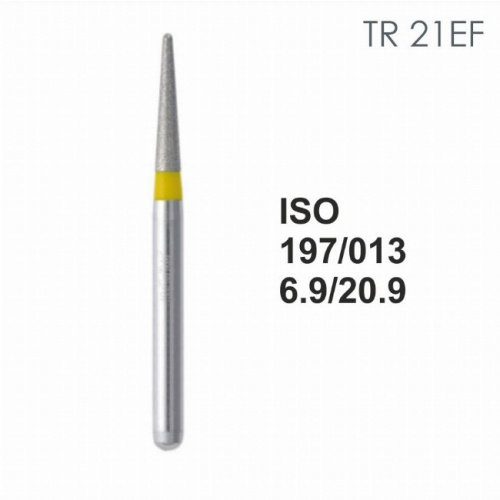 Бор алмазный MANI TR-21EF по ISO 197, конус ,013 х 6.9 х 20.9 мм, зернистость EF, 5 штук от магазина Stom-Prof