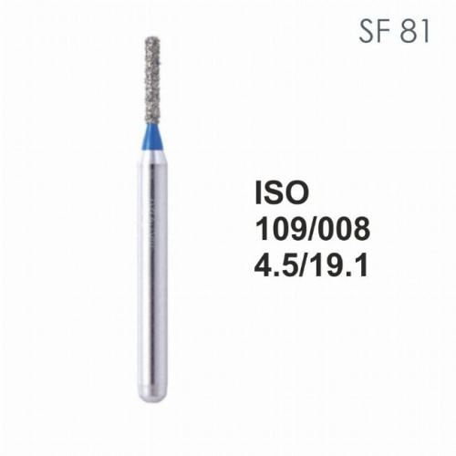 Бор алмазный MANI SF-81 по ISO 109, цилиндр ,008 х 4.5 х 19.1 мм, зернистость S, 5 штук от магазина Stom-Prof
