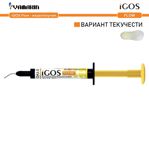 Композит пломбировочный iGOS Flow, оттенок: OA3.5, масса 4г (2мл) от магазина Stom-Prof