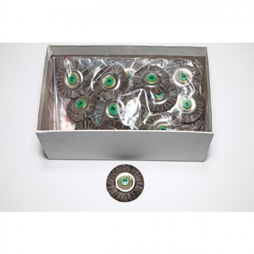 Щётка для шлифмотора натуральная щетина, серая мягкая, диаметр 4.2 см, 72шт от магазина Stom-Prof