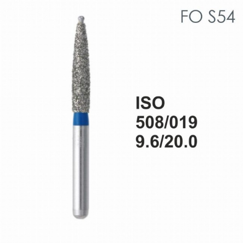 Бор алмазный MANI FO-S54 по ISO 508, конус ,019 х 9.6 х 20.0 мм, зернистость S, 5 штук от магазина Stom-Prof