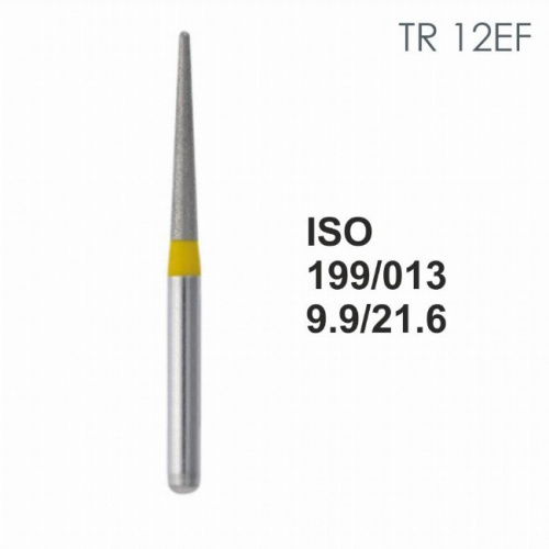 Бор алмазный MANI TR-12EF по ISO 199, конус ,013 х 9.9 х 21.6 мм, зернистость EF, 5 штук от магазина Stom-Prof