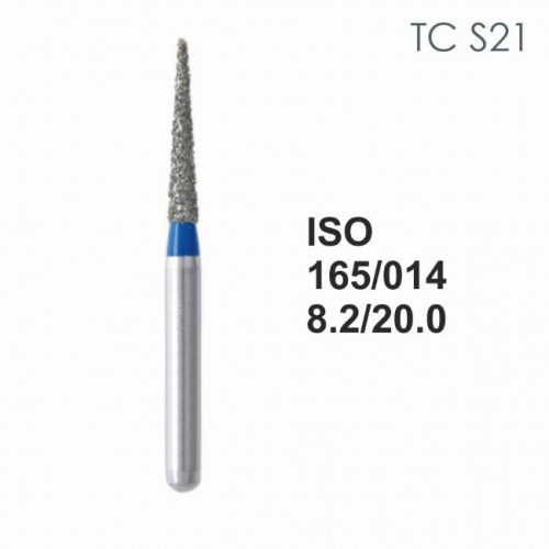 Бор алмазный MANI TC-S21 по ISO 165, конус ,014 х 8.2 х 20.0 мм, зернистость S, 5 штук от магазина Stom-Prof
