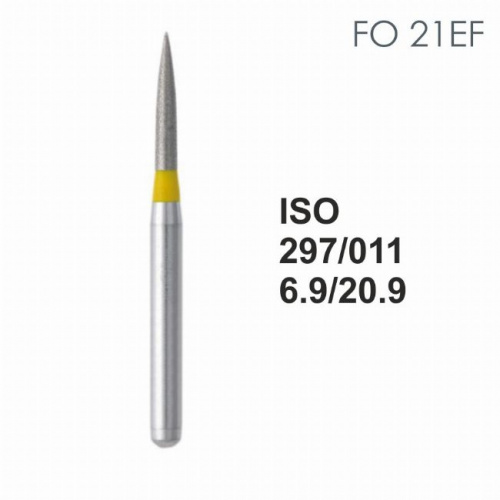 Бор алмазный MANI FO-21EF по ISO 297, торпеда ,011 х 6.9 х 20.9 мм, зернистость EF, 5 штук от магазина Stom-Prof