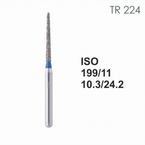 Бор алмазный MANI TR-224 по ISO 199, конус ,011 х 10.3 х 24.2 мм, зернистость S, 5 штук от магазина Stom-Prof
