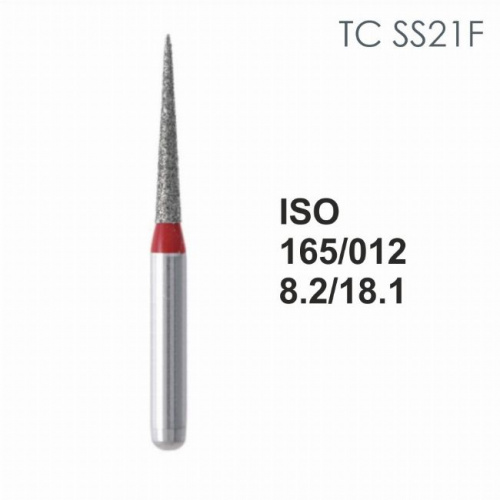 Бор алмазный MANI TC-SS21F по ISO 165, конус ,012 х 8.2 х 18.1 мм, зернистость F, 5 штук от магазина Stom-Prof