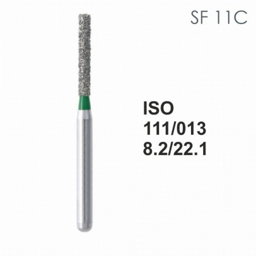 Бор алмазный MANI SF-11C по ISO 111, цилиндр ,013 х 8.2 х 22.1 мм, зернистость C, 5 штук от магазина Stom-Prof