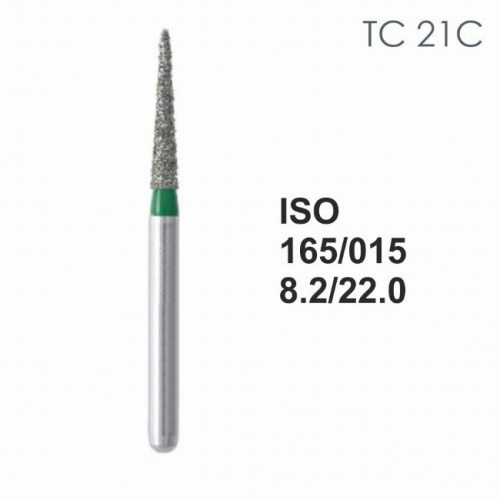 Бор алмазный MANI TC-21C по ISO 165, конус ,015 х 8.2 х 22.0 мм, зернистость C, 5 штук от магазина Stom-Prof