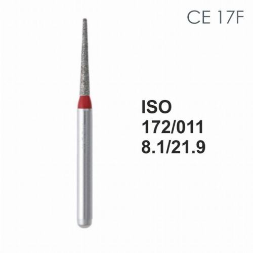 Бор алмазный MANI CE-17F по ISO 172, конус ,011 х 8.1 х 21.9 мм, зернистость F, 5 штук от магазина Stom-Prof
