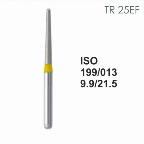 Бор алмазный MANI TR-25EF по ISO 199, конус ,013 х 9.9 х 21.5 мм, зернистость EF, 5 штук от магазина Stom-Prof
