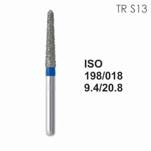 Бор алмазный MANI TR-S13 по ISO 299, торпеда ,018 х 9.6 х 20.9 мм, зернистость S, 5 штук от магазина Stom-Prof