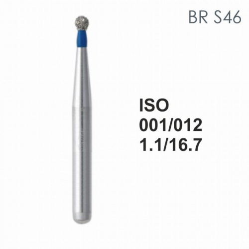 Бор алмазный MANI BR-S46 по ISO 001, шар, 012 х 1.1 х 16.7 мм, зернистость S, 5 штук от магазина Stom-Prof