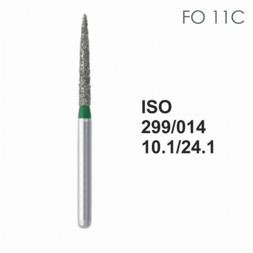 Бор алмазный MANI FO-11C по ISO 299, торпеда ,014 х 10.2 х 24.1 мм, зернистость C, 5 штук от магазина Stom-Prof