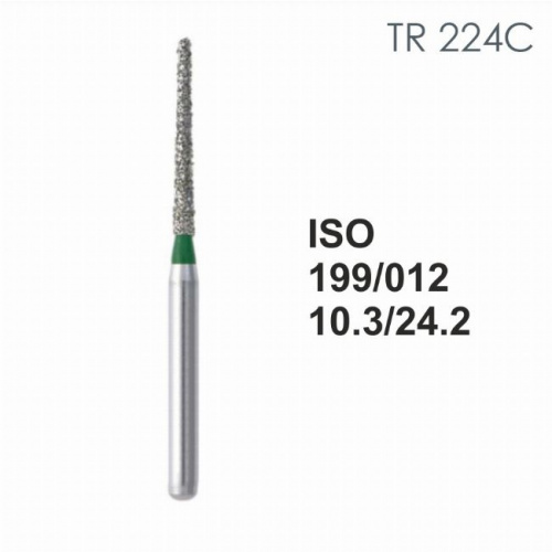 Бор алмазный MANI TR-224C по ISO 199, конус ,012 х 10.3 х 24.2 мм, зернистость C, 5 штук от магазина Stom-Prof
