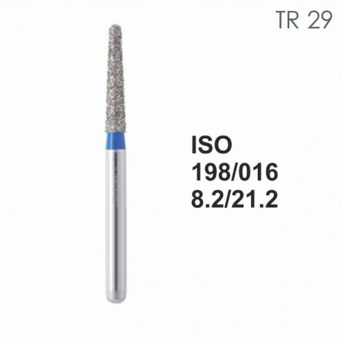 Бор алмазный MANI TR-29 по ISO 198, конус ,016 х 8.2 х 21.2 мм, зернистость S, 5 штук от магазина Stom-Prof