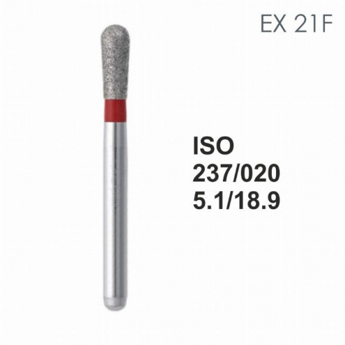 Бор алмазный MANI EX-21F по ISO 237, груша ,020 х 5.1 х 18.9 мм, зернистость F, 5 штук от магазина Stom-Prof