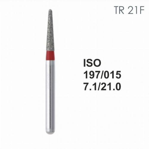 Бор алмазный MANI TR-21F по ISO 197, конус ,015 х 7.1 х 21.0 мм, зернистость F, 5 штук от магазина Stom-Prof