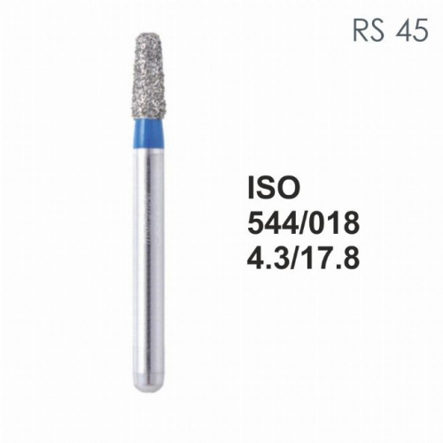 Бор алмазный MANI RS-45 по ISO 544, конус ,018 х 4.3 х 17.8 мм, зернистость S, 5 штук от магазина Stom-Prof
