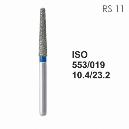 Бор алмазный MANI RS-11 по ISO 553, конус ,019 х 10.4 х 23.3 мм, зернистость S, 5 штук от магазина Stom-Prof