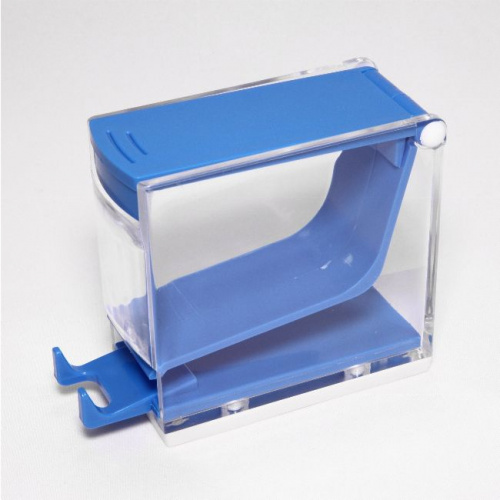 Раздатчик ватных валиков Promisee Dental, пластиковый, нажимного типа, голубой. от магазина Stom-Prof