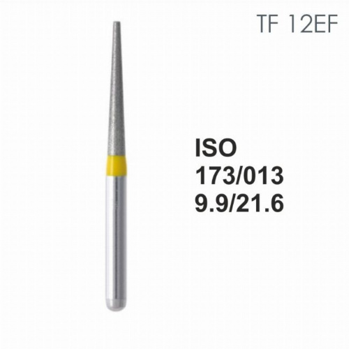 Бор алмазный MANI TF-12EF по ISO 173, конус ,013 х 9.9 х 21.6 мм, зернистость EF, 5 штук от магазина Stom-Prof